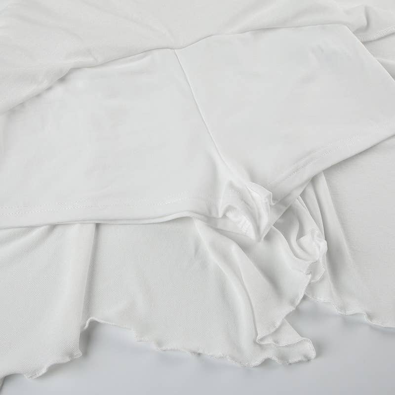 Sexy strapless double stretch irregular dress