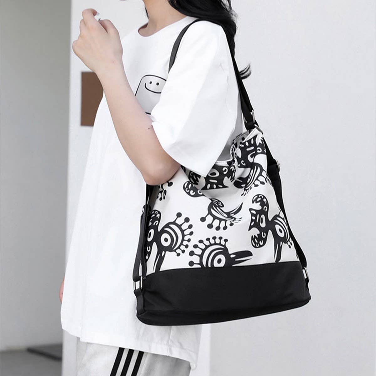 FASHION PRINTED OXFORD CLOTHSHOULDER CROSSBODY BAG_CWASC1792