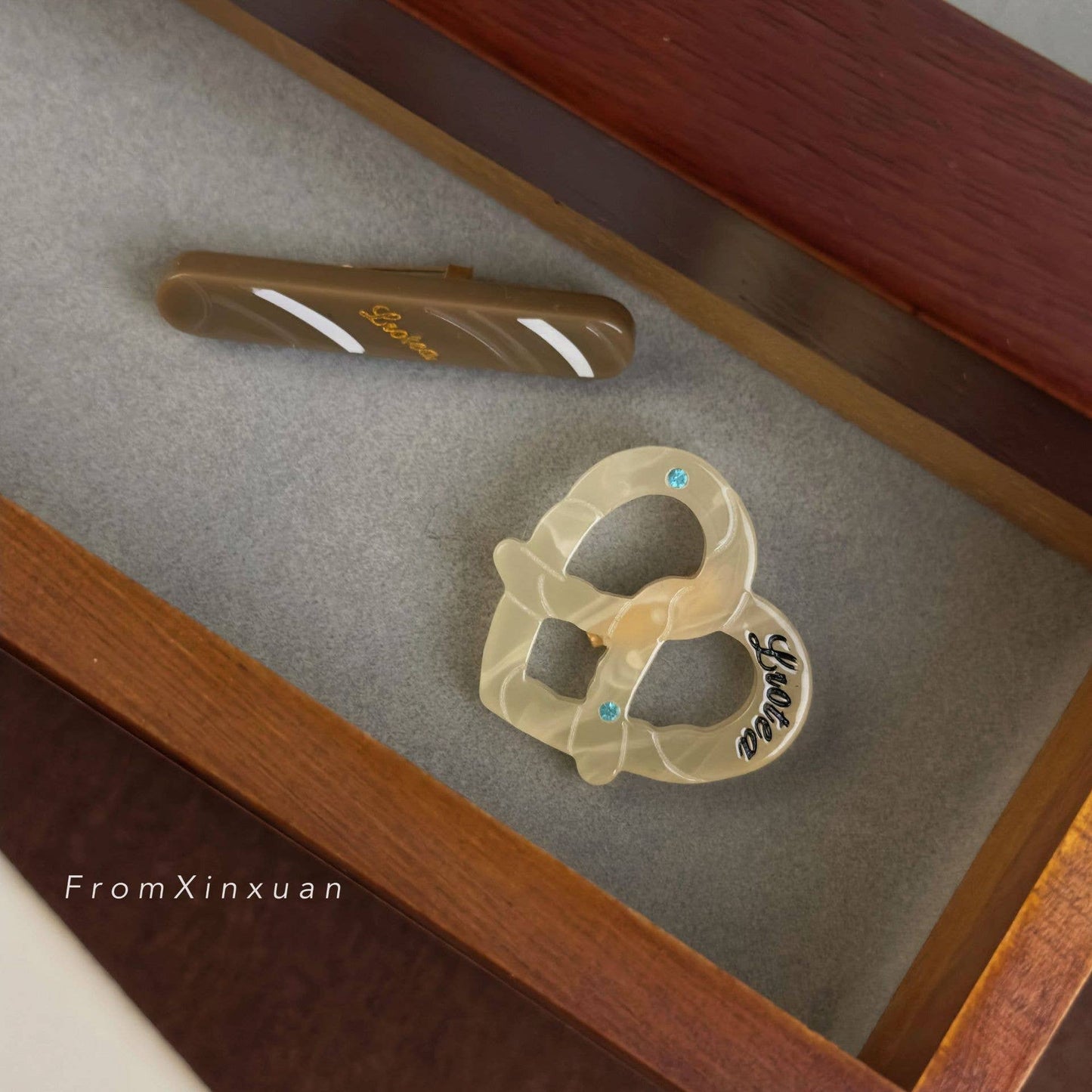 Acetate textured soda bread brooch pastry accessory