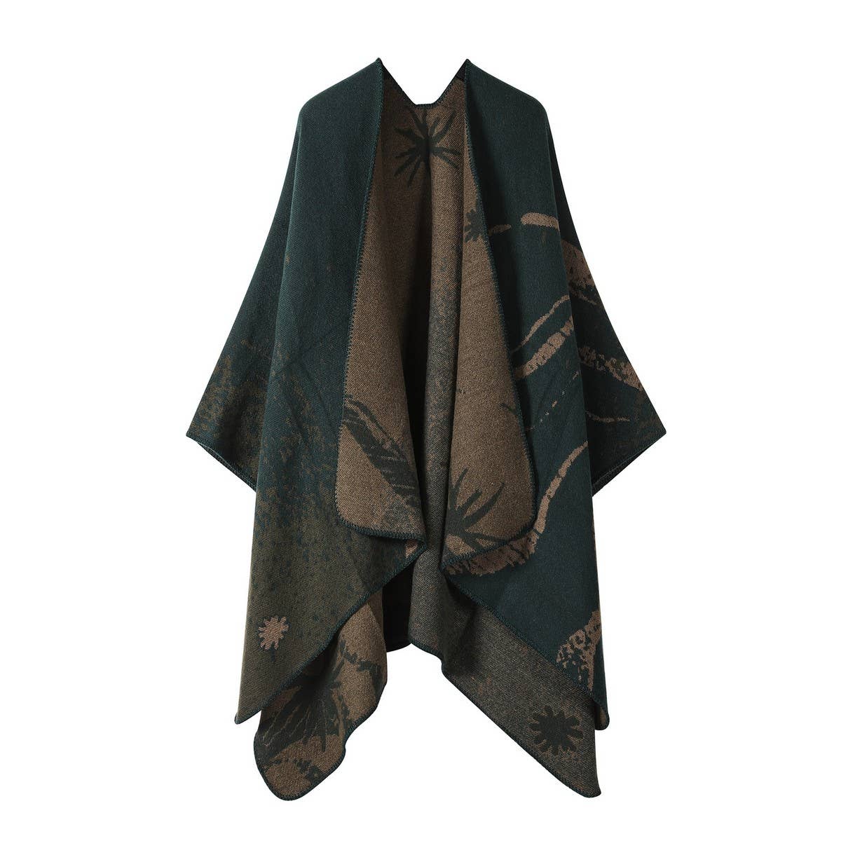 CAPE DARK DOUBLE-SIDED WARM OUTER WEAR THICK SHAWL_CWASC2120