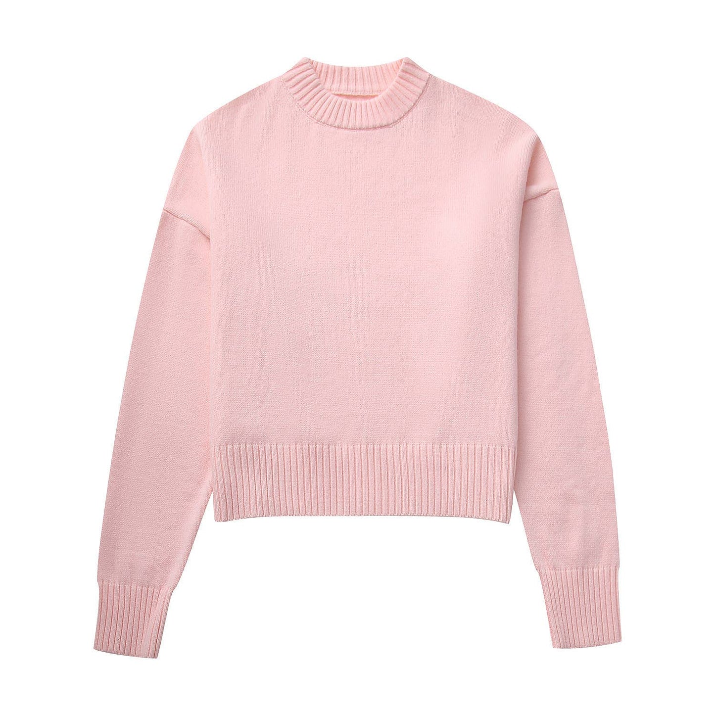 Sweet round-neck casual pullover sweater