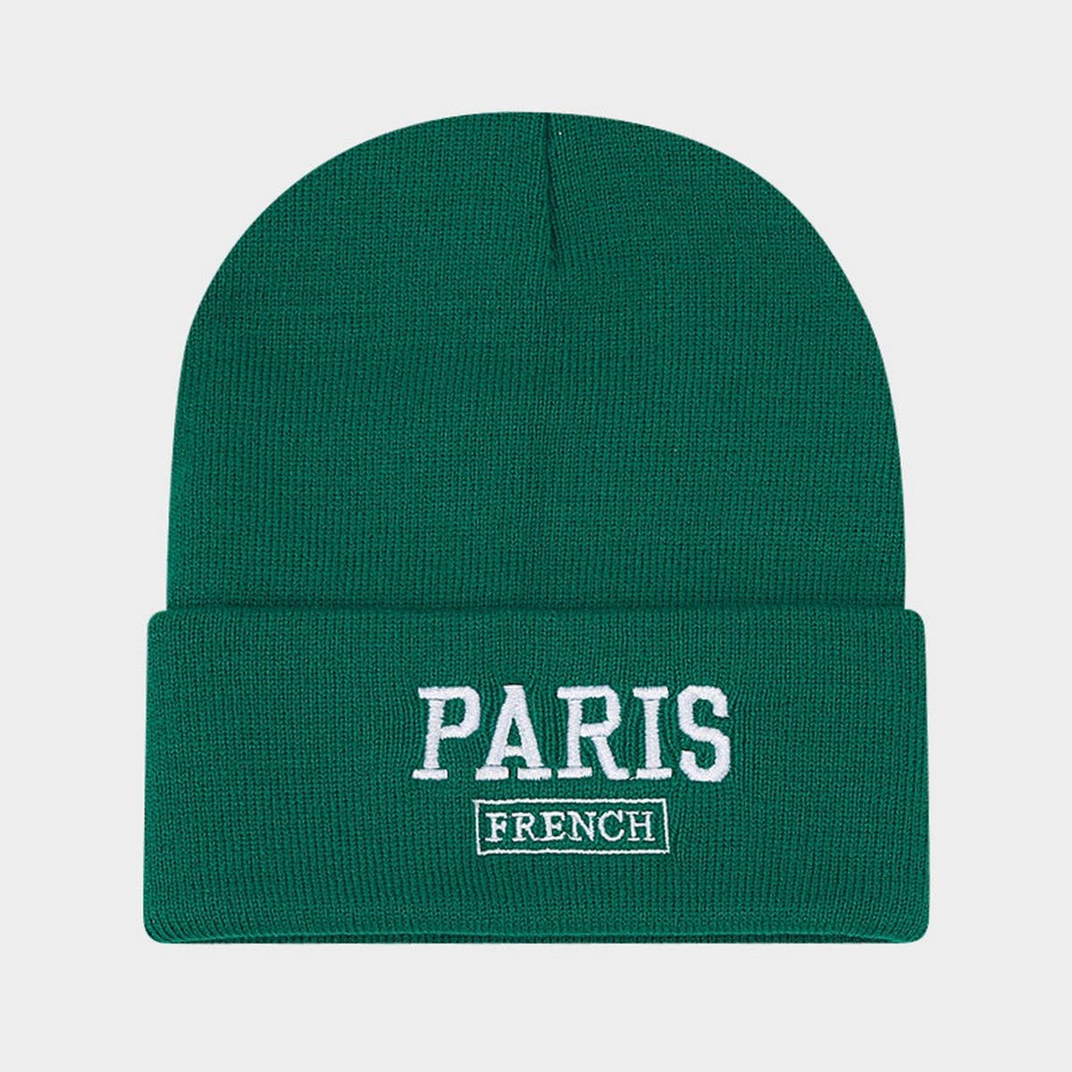 KOREAN STYLE EMBROIDERED LETTER KNITTED HAT_CWAH2120