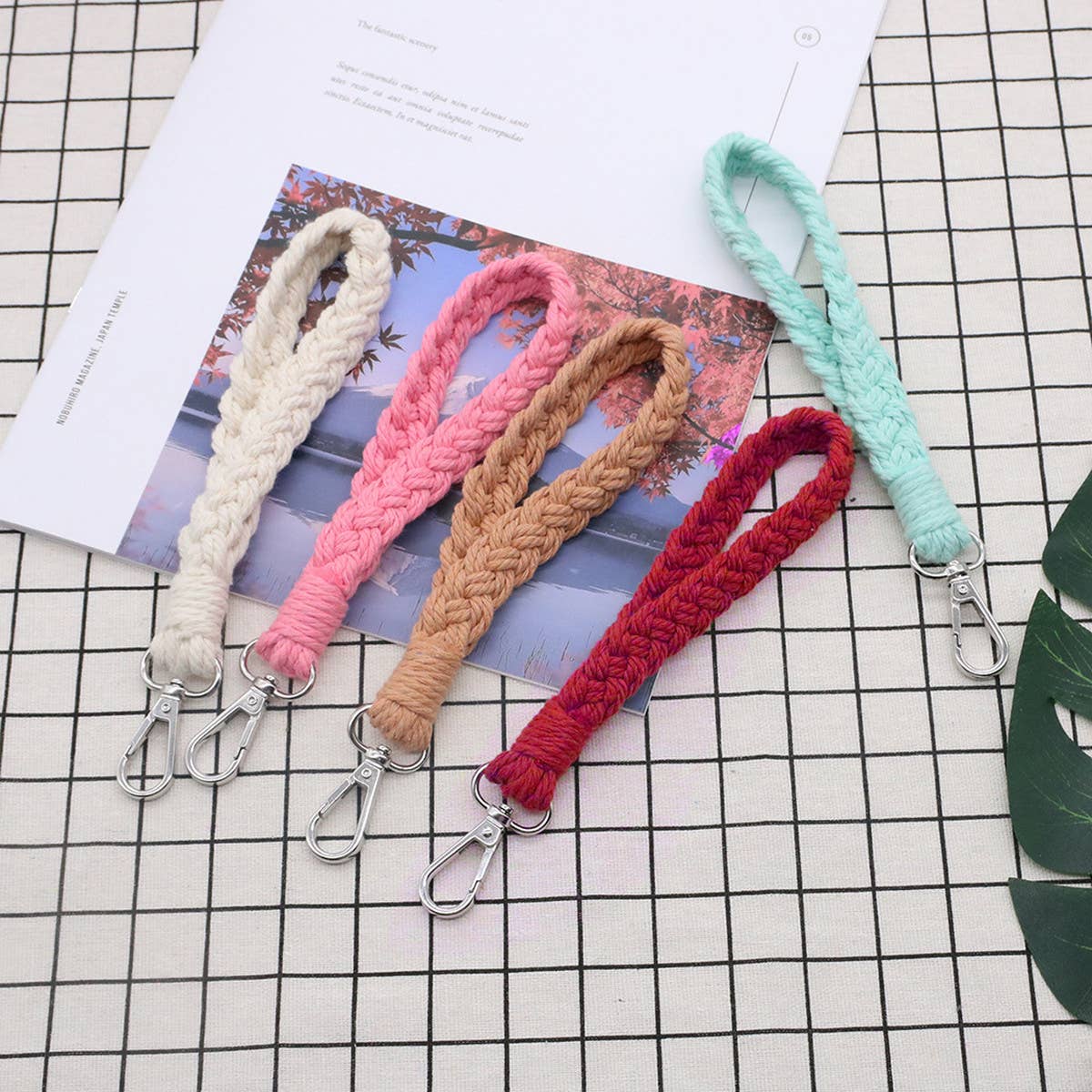HAND-WOVEN KEYCHAIN BRACELET