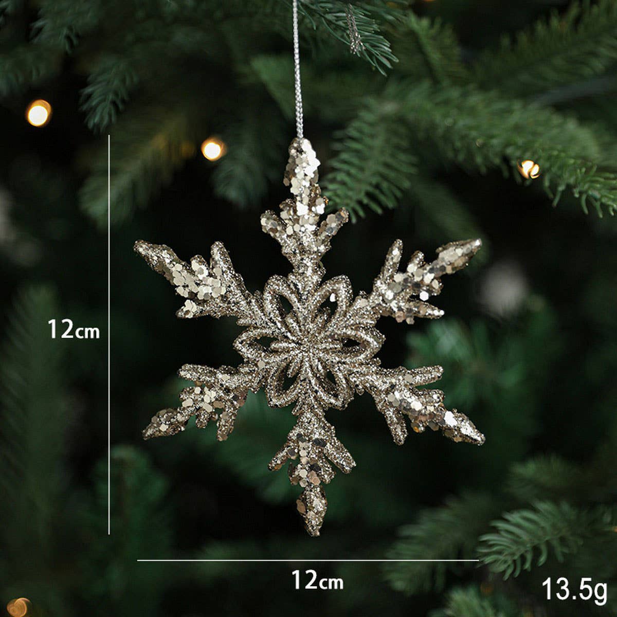 Glitter Reindeer House Christmas Tree Ornament