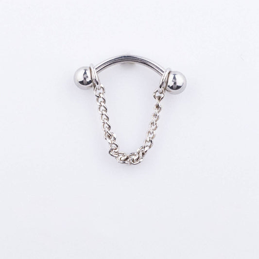 2-in-1 Detachable Lip Ring Titanium Spike Ball_CWMM9590