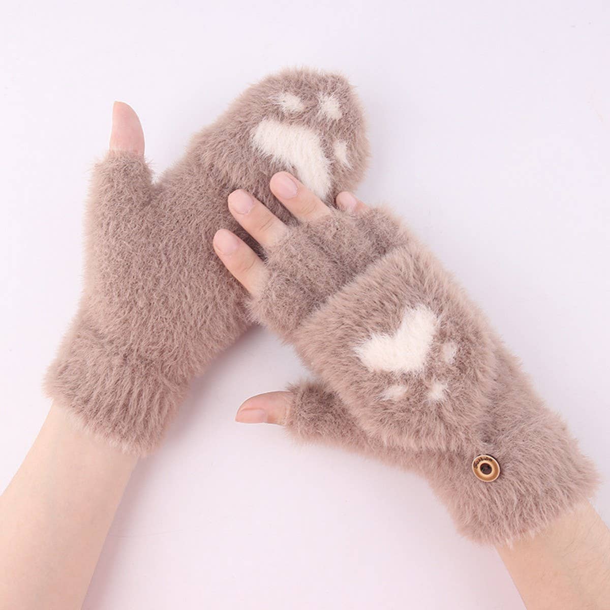 NEW WOMEN'S FLAP KNITTED FINGERLESS GLOVES_CWAG0247