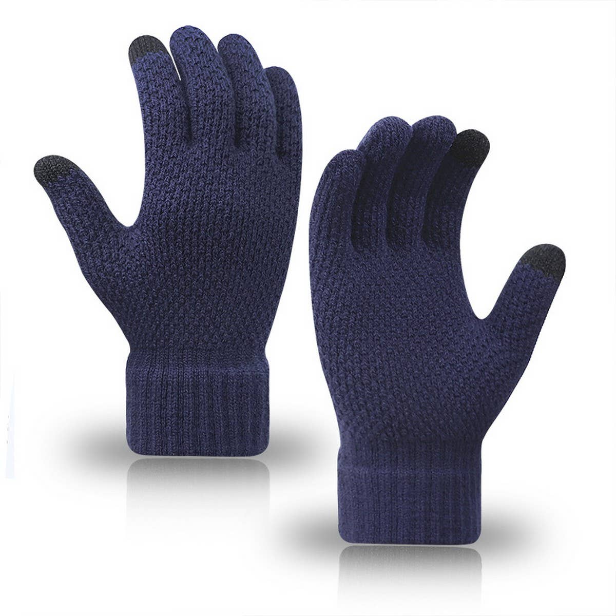 Men Women Knit Gloves ? Warm Thick Touch Tips_CWAG0224