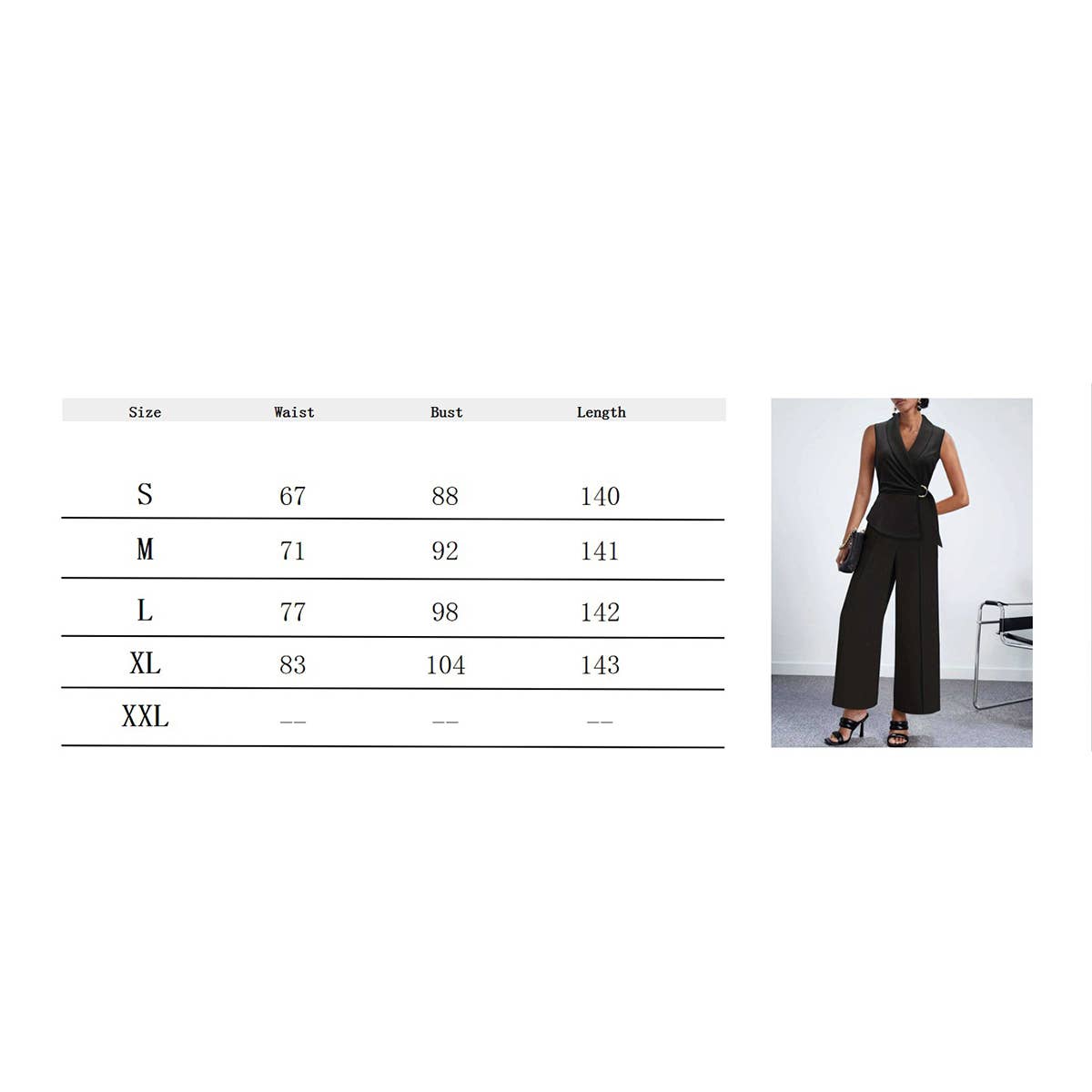 Wrap style lace-up suit pants wide-leg jumpsuit