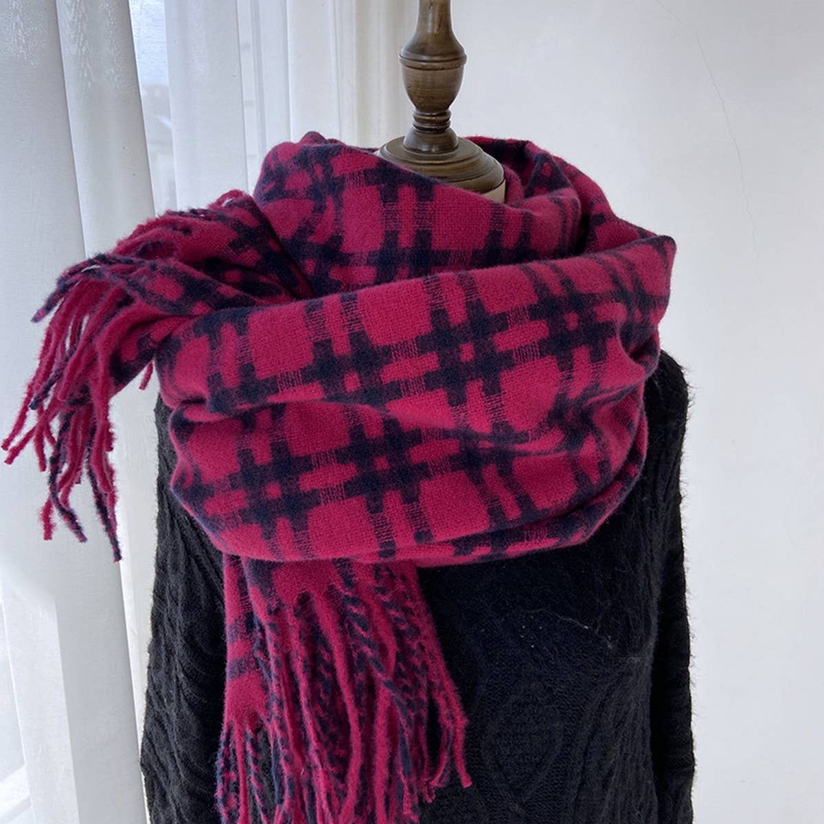 Retro Plaid Scarf ??Soft Warm Couple Winter Wrap_CWASC1471