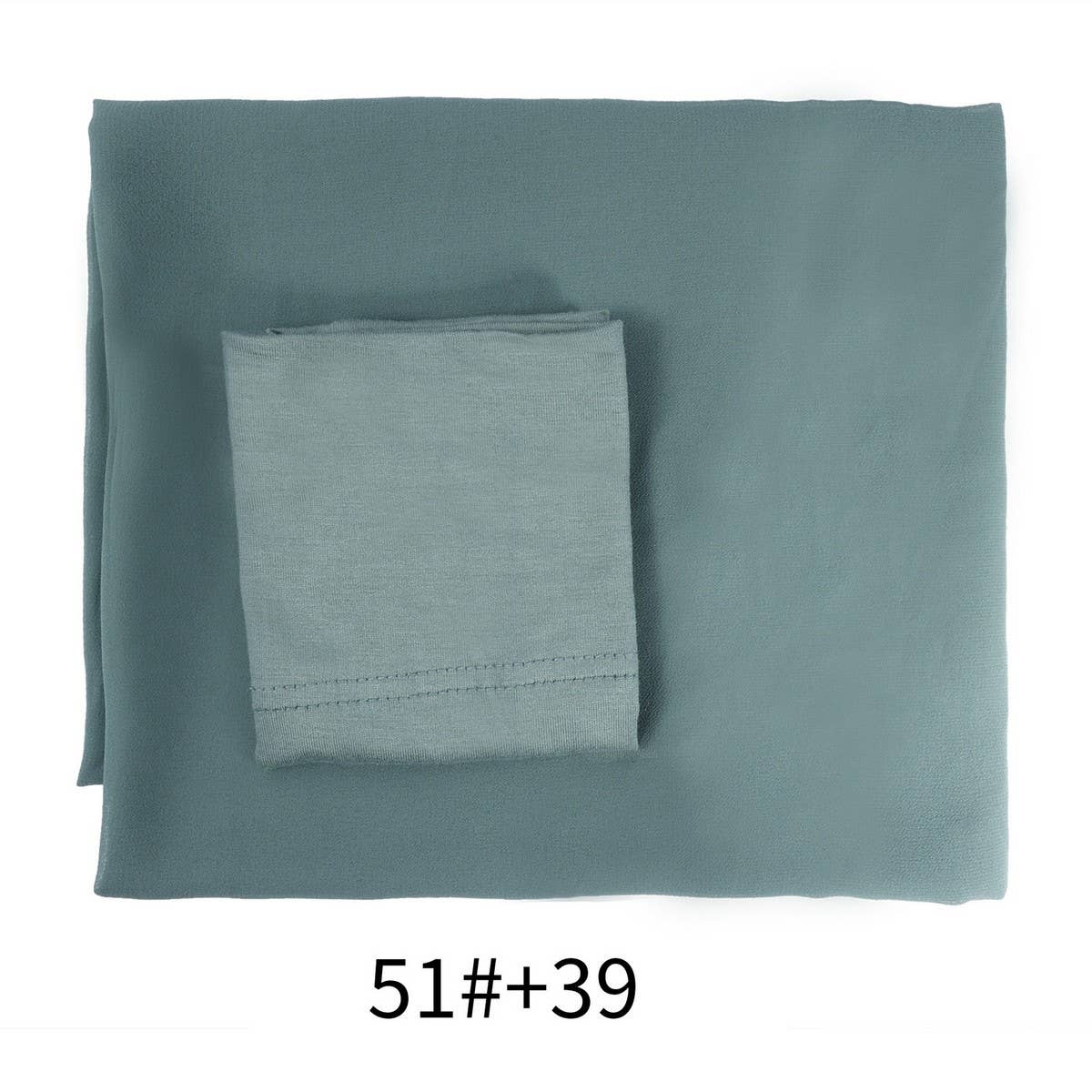 TWO-PIECE CHIFFON SHAWL AND HEADSCARF