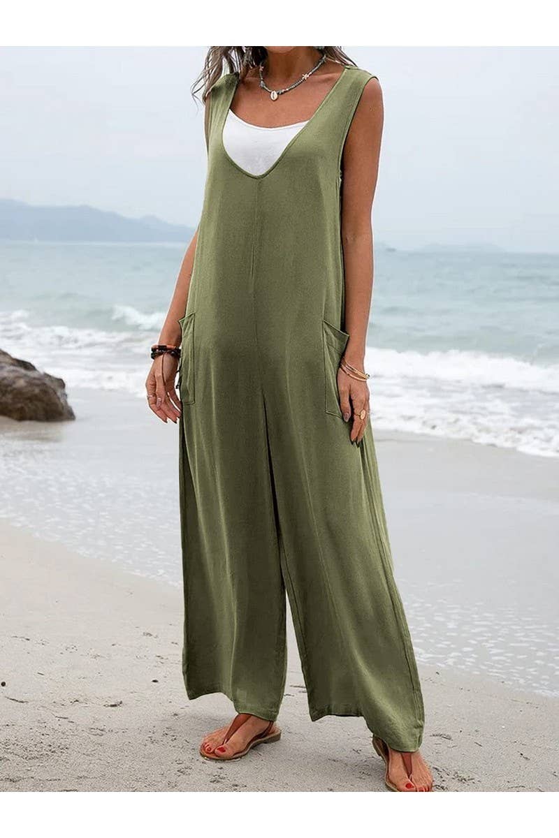 CWDMD01245_2025 SPRING SUMMER WOMEN SLEEVEJUMPSUIT OUTFIT