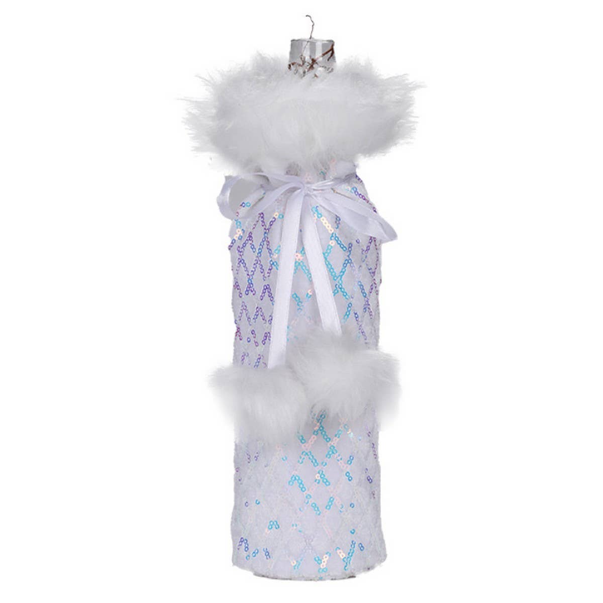 Christmas Sequin Wine Bottle Cover_CWAJE05377