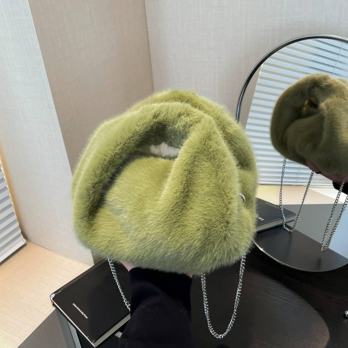 Cute Plush Fur Bag Women Handbag Crossbody_CUAB00541