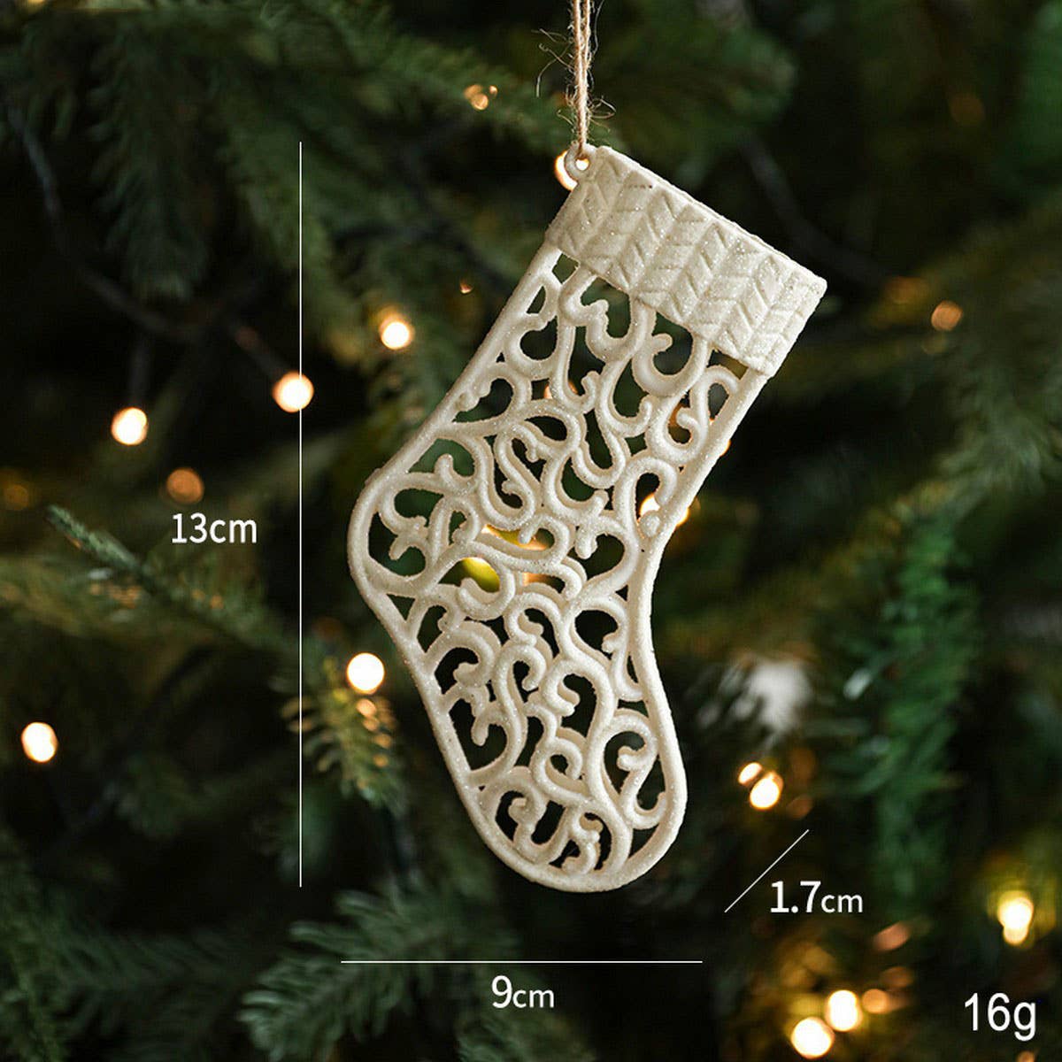 White Plastic Reindeer & Star Christmas Tree