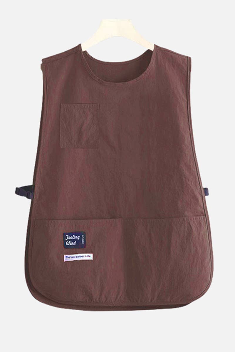 CWMM8272_FASHION VEST STYLE WATERPROOF AND OIL-PROOF APRON