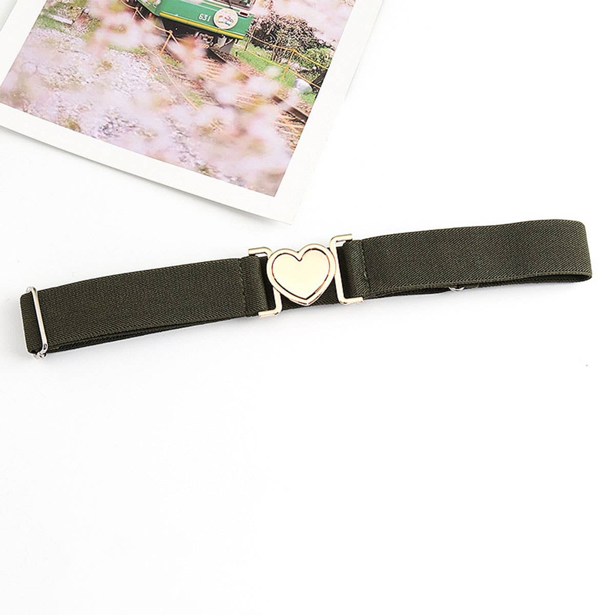 LOVE ALLOY ELASTIC BAND ELASTIC WOVEN CANVAS BELT_CWABE0680