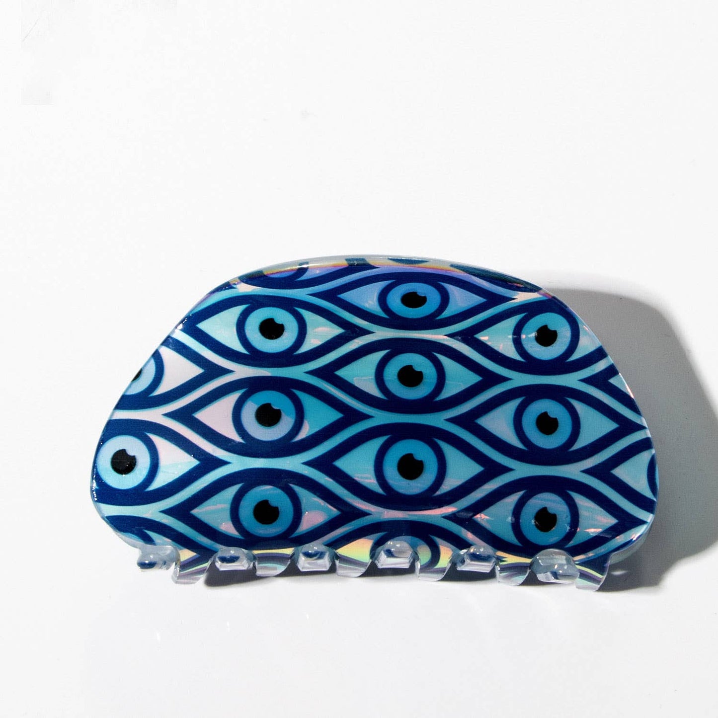 Blue Eye Print Hair Claw - Creative French Style_CWAHA0315