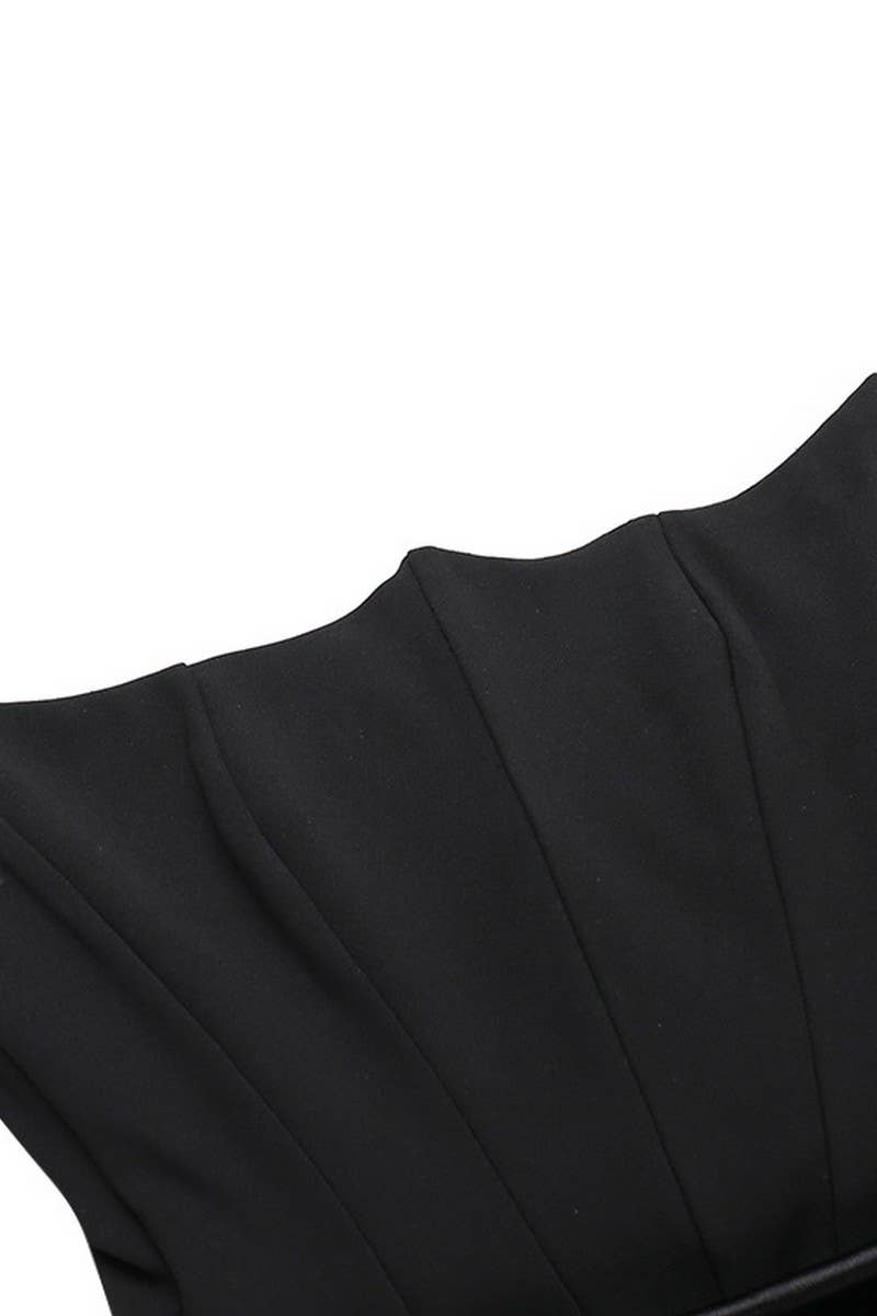 CWDTD0392_SOLID COLOR TUBE TOP HIP-WRAPPED HOT GIRL DRESS