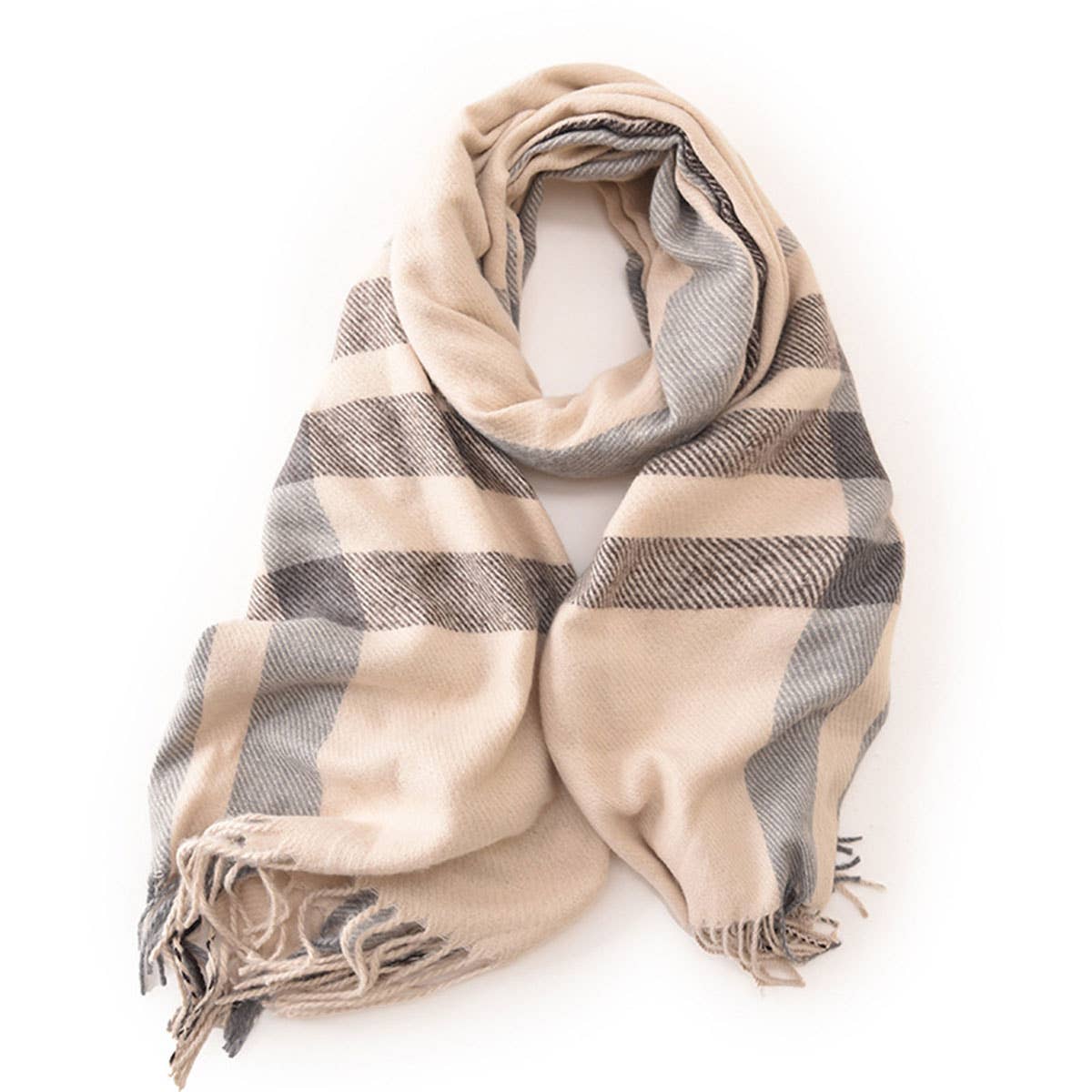 Colorblock Plaid Scarf - Chic Winter Couple Shawl