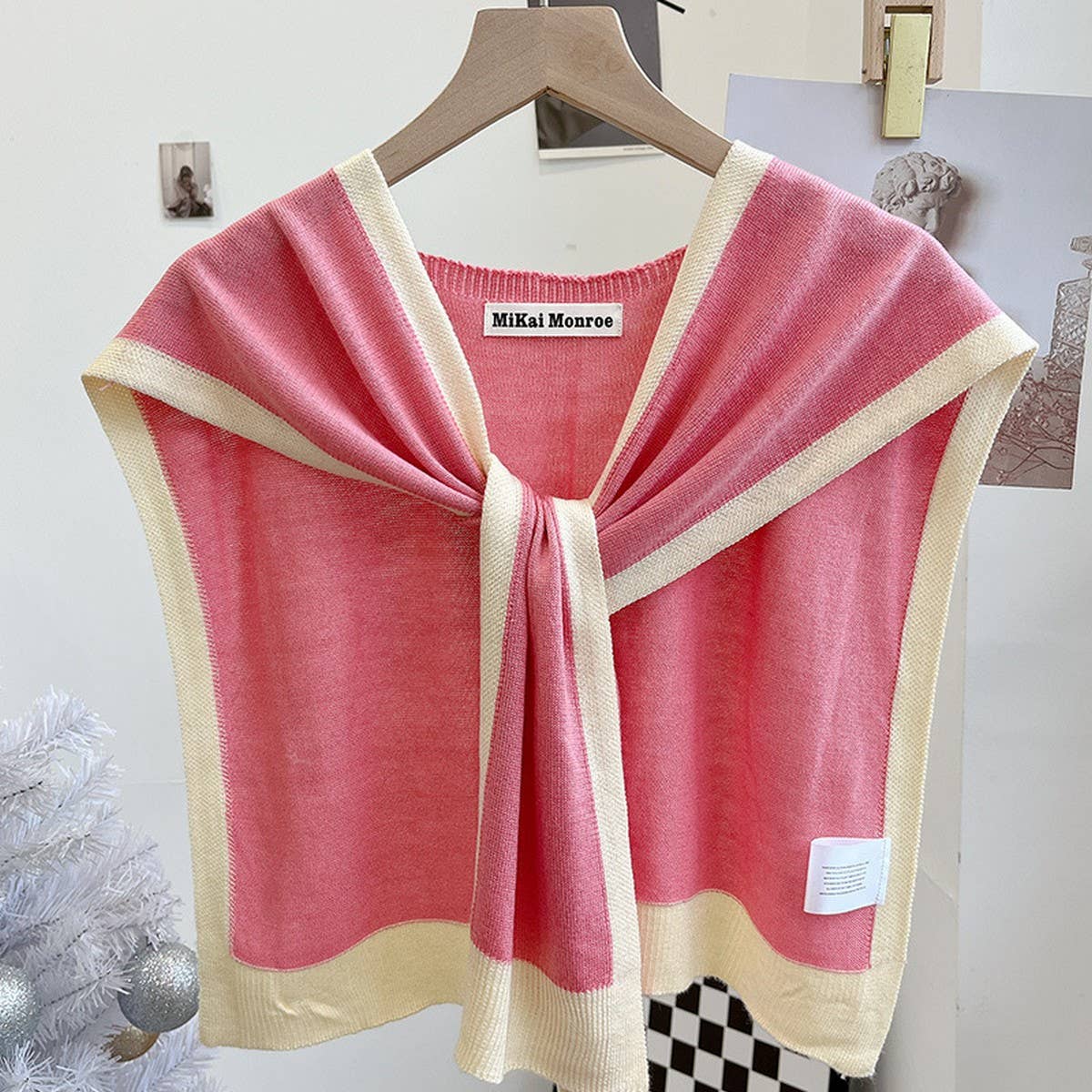 CWASC03119_KNIT CROSS SHAWL CAPE SCARF FOR WOMEN