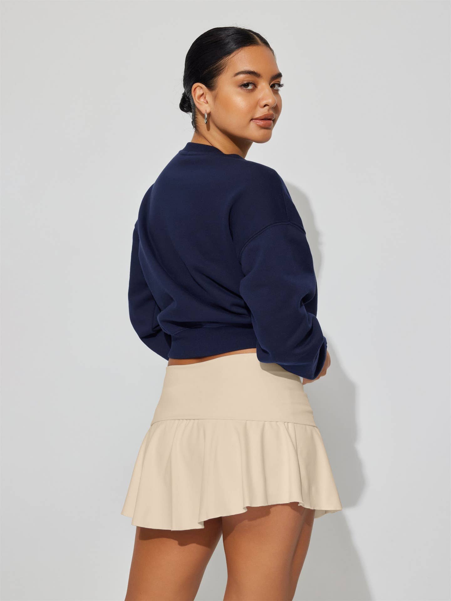 Solid-color anti-light safety pants short skirt