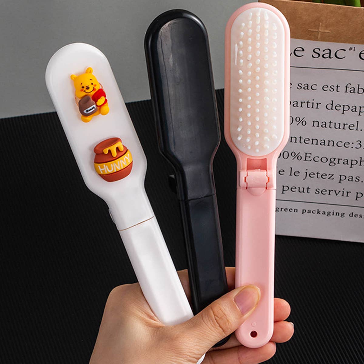 PORTABLE TRAVEL SOFT-TOOTH FINE-TOOTH FOLDING COMB_CWMM0911