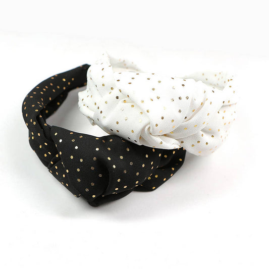 NEW POLKA DOT KNOTTED WIDE-BRIMMED HEADBAND_CWAHA0988