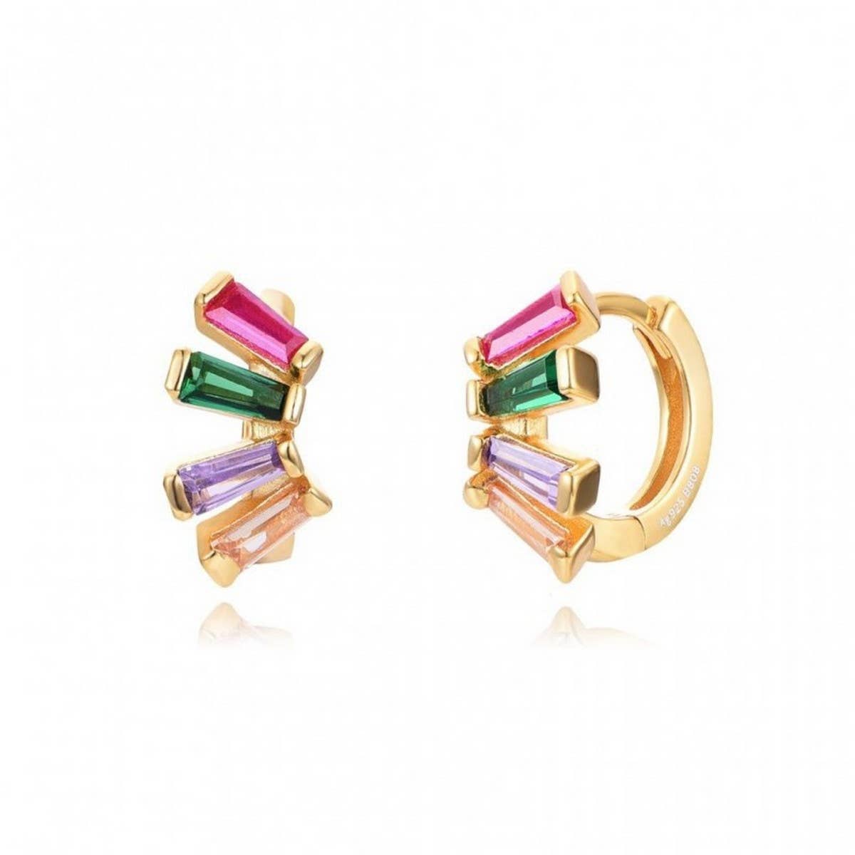 TRENDY COLORFUL RETRO EARRINGS