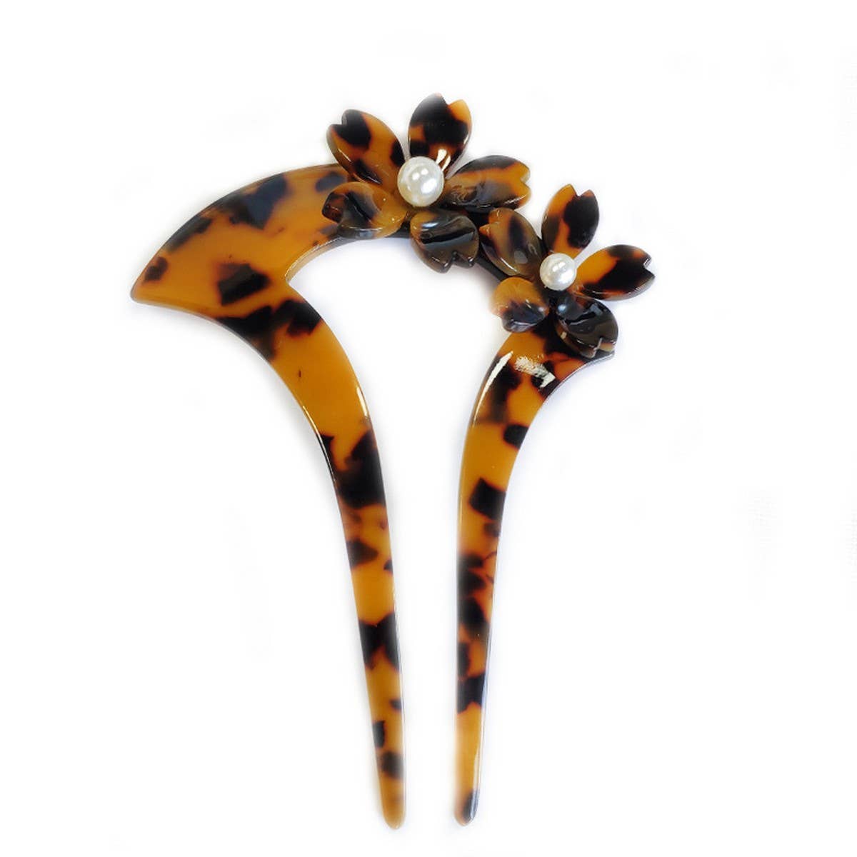 U-SHAPED ACETATE HAIRPIN TORTOISE SHELL HAIRPIN