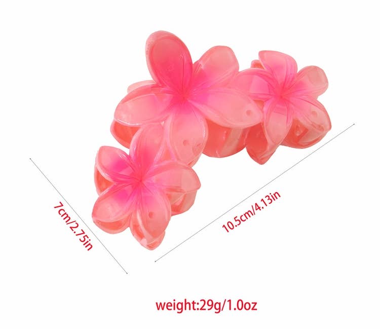 WOMEN 3 FRANGIPANI LARGE HAIRPIN SHARK HAIRPIN_CWAHA0951