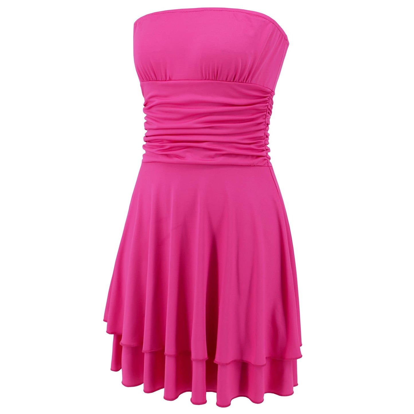 Strapless Ruffle Mini Bodycon Skirt Dress