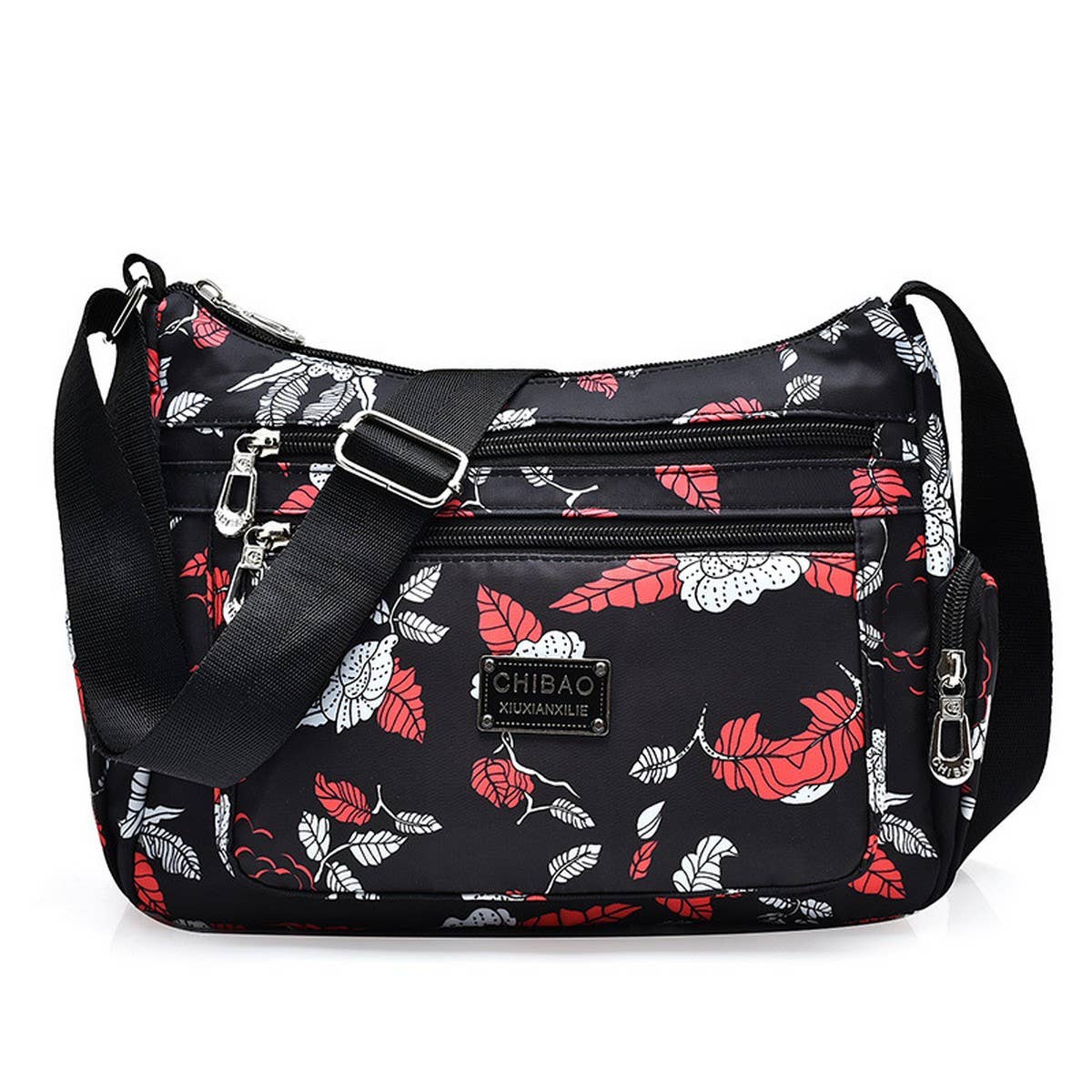 NYLON CANVAS PRINTED CROSSBODY SHOULDER BAG_CWASC1738