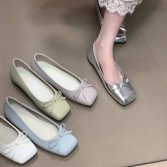 Hidden Heel Bow Loafers for Work & Comfort