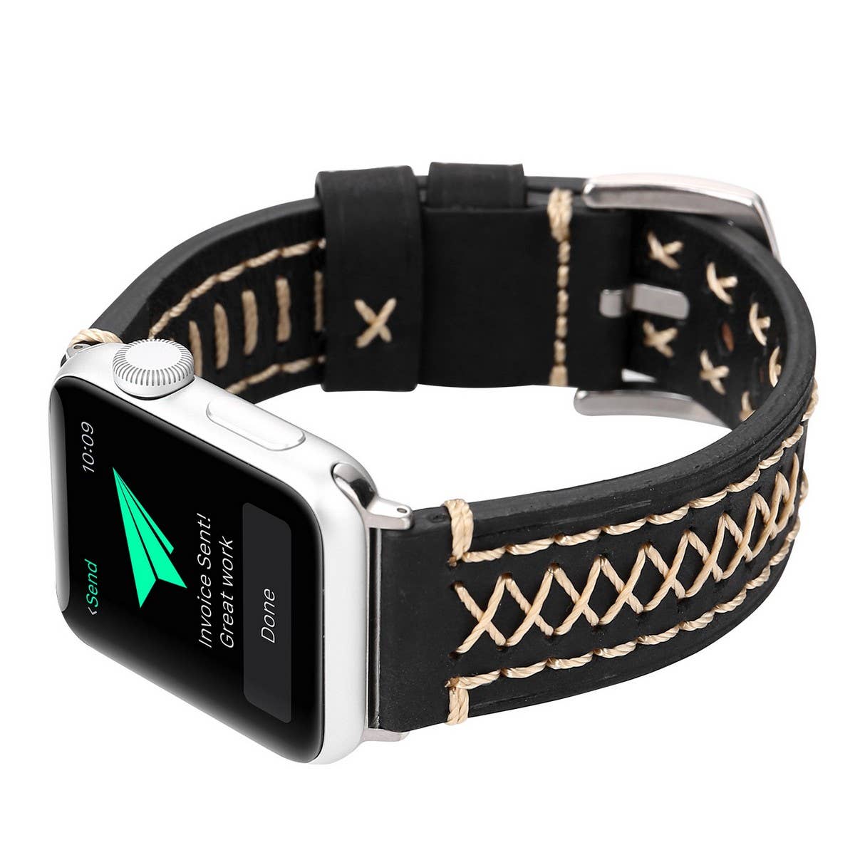 APPLE WATCH9-1 HANDMADE LEATHER STRAP_CWASC1580