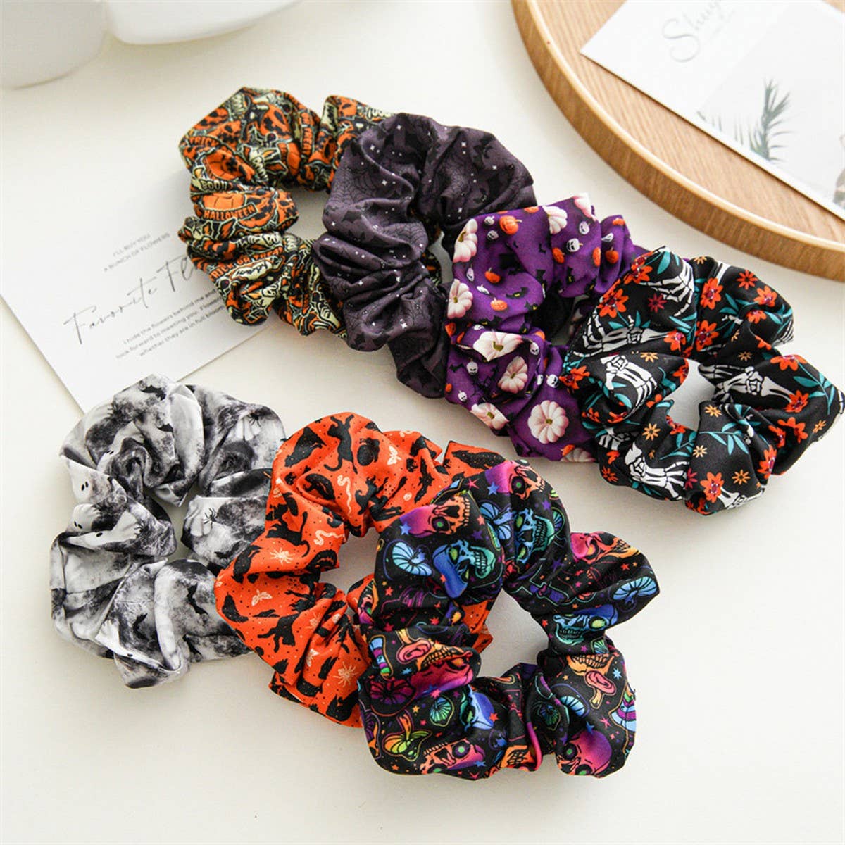 HALLOWEEN PRINTED LARGE INTESTINE HAIR TIE_CWAHA1463