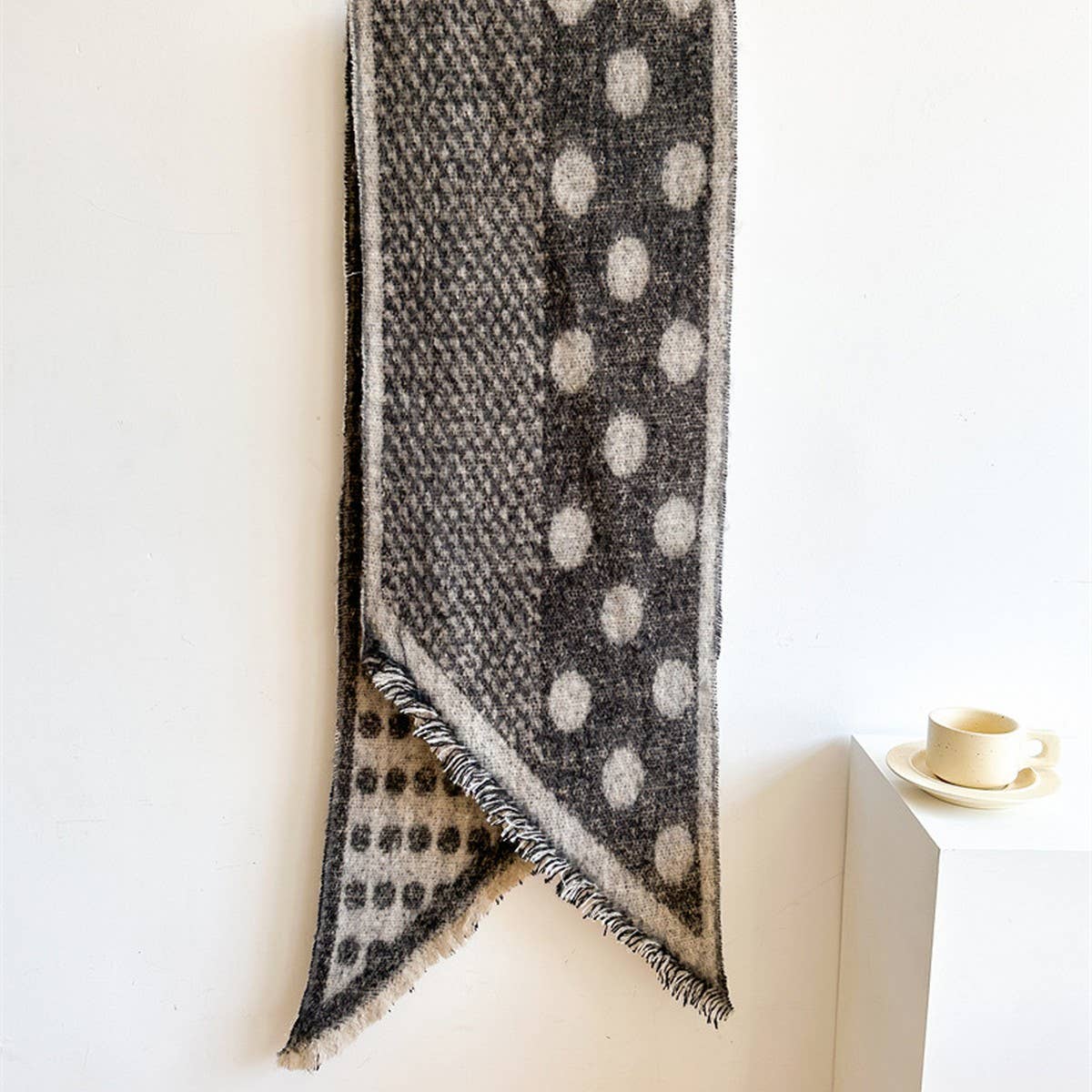 Polka Dot Loop Scarf ??Thick Warm Winter Shawl_CWASC0979