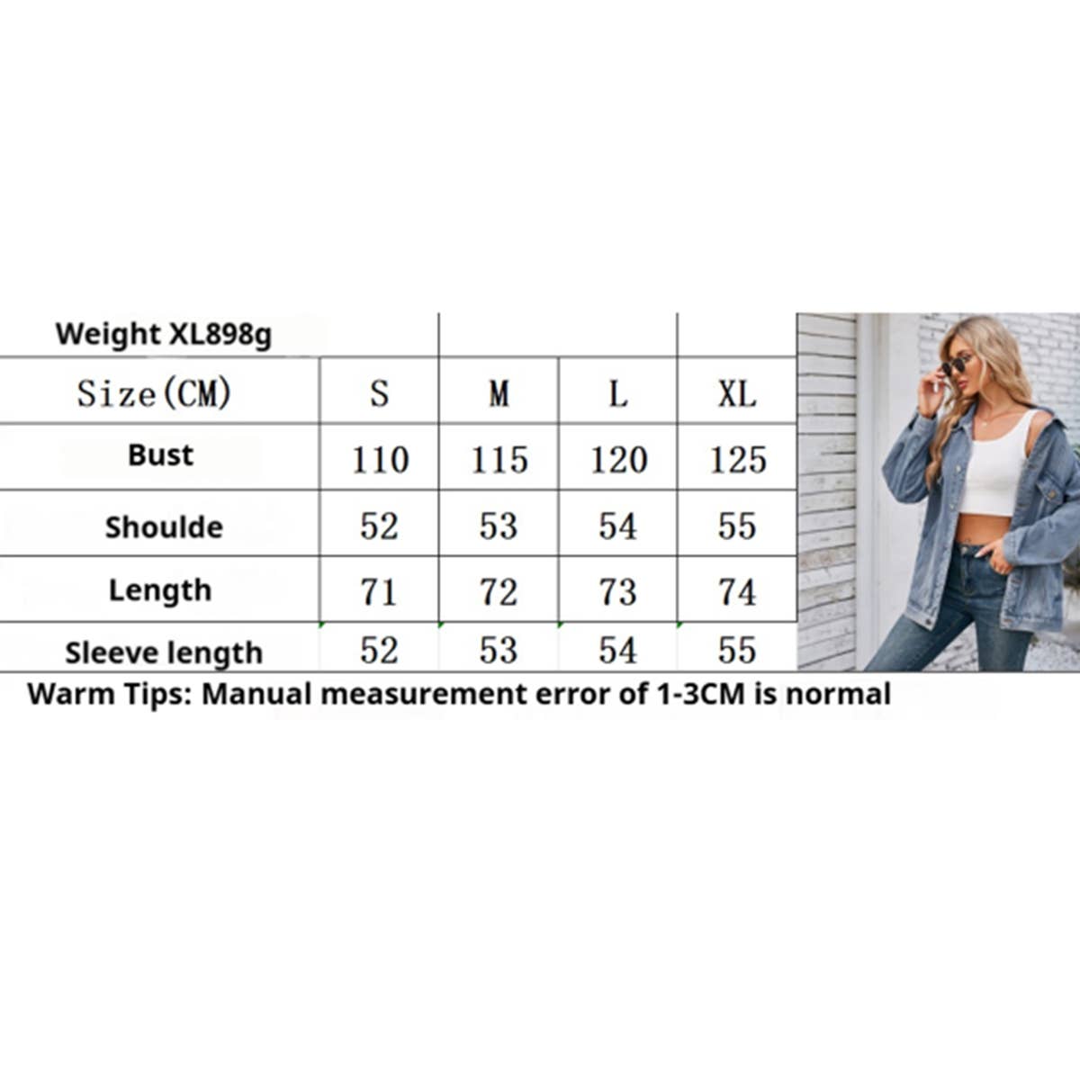 Washed Loose Fit Long Sleeve Denim Jacket