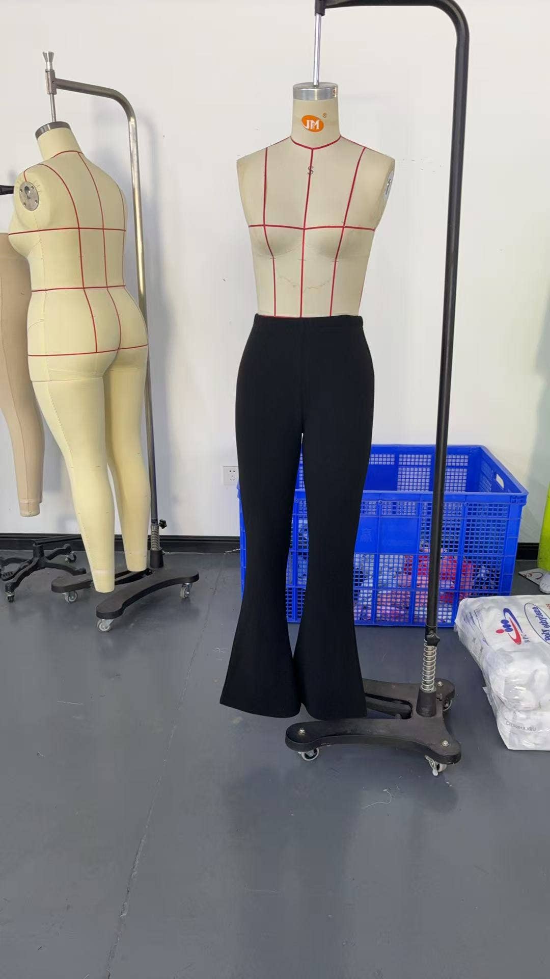 Thousand-bird high-waist slim-fit mini-pant