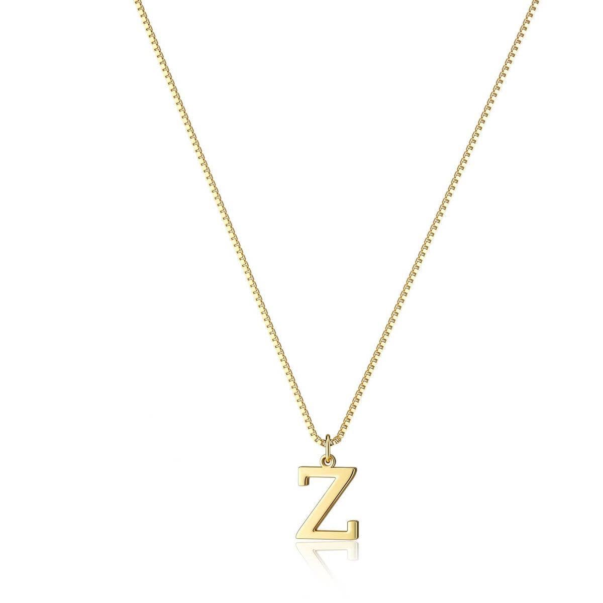 Simple and fashionable glossy 26-letter necklace