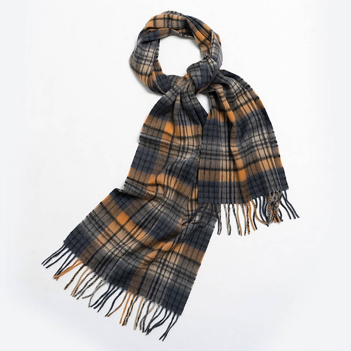 Nordic Plaid Wool Scarf ??Warm Winter Couple Wrap_CWASC2357