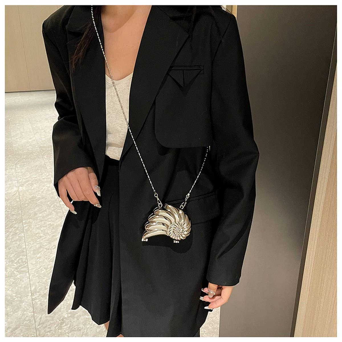 CONCH LIPSTICK  CELEBRITY EVENING BAG CLUTCH BAG_CWAB3264