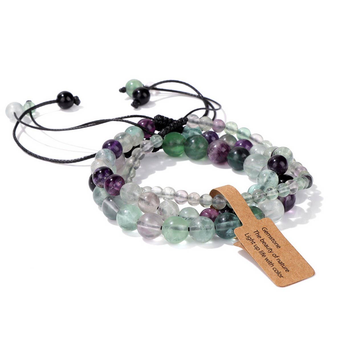 CWAJE4233_NATURAL STONE SIMPLE BRAIDED BRACELET