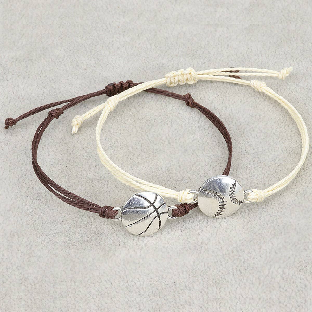 WATERPROOF WAX THREAD WOVEN FOOTBALL BRACELET