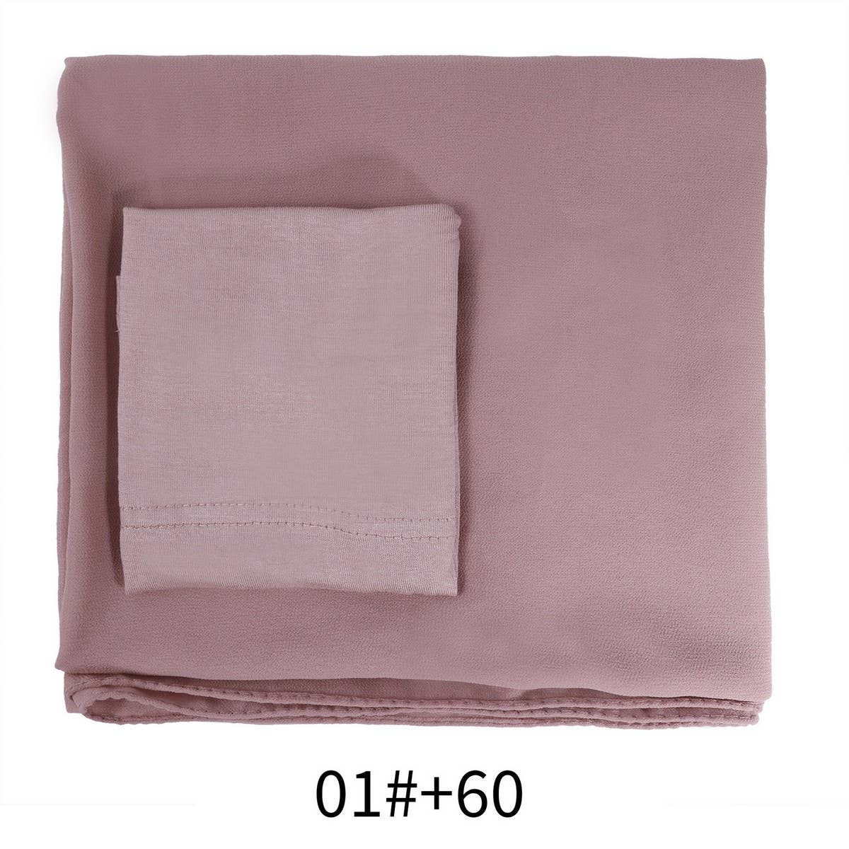 TWO-PIECE CHIFFON SHAWL AND HEADSCARF