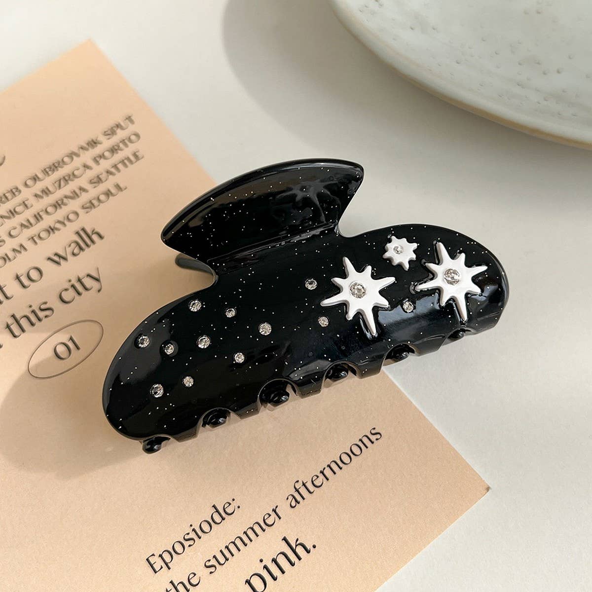 Lemon Yellow Acetate Hair Claw, Back Bun Clip