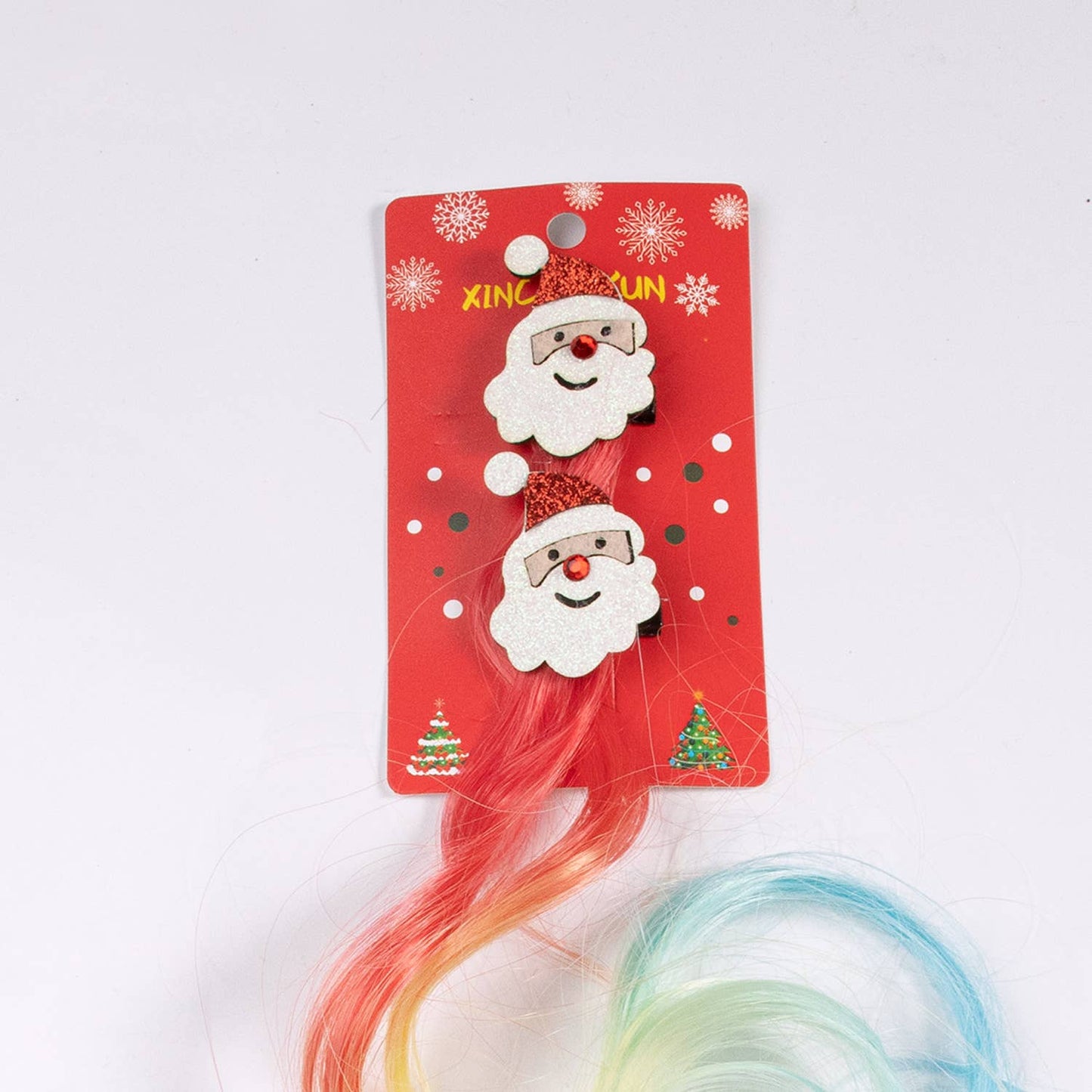 CHRISTMAS WIG SANTA CLAUS CHRISTMAS TREE BOW