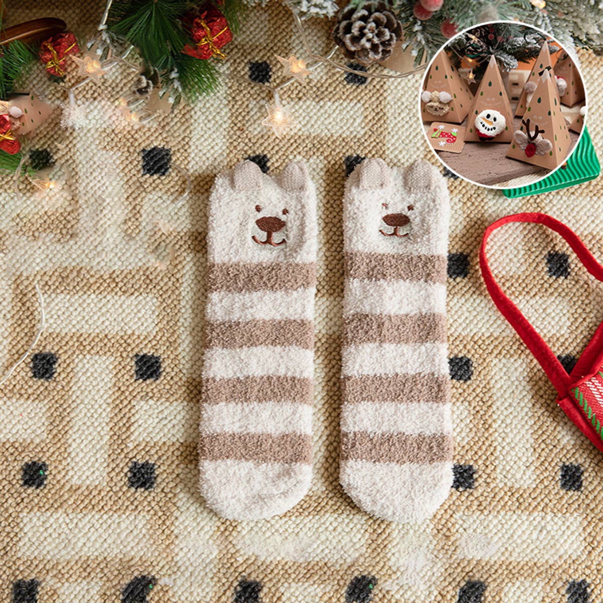 THICK CHRISTMAS SOCKS WITH GIFT BOX