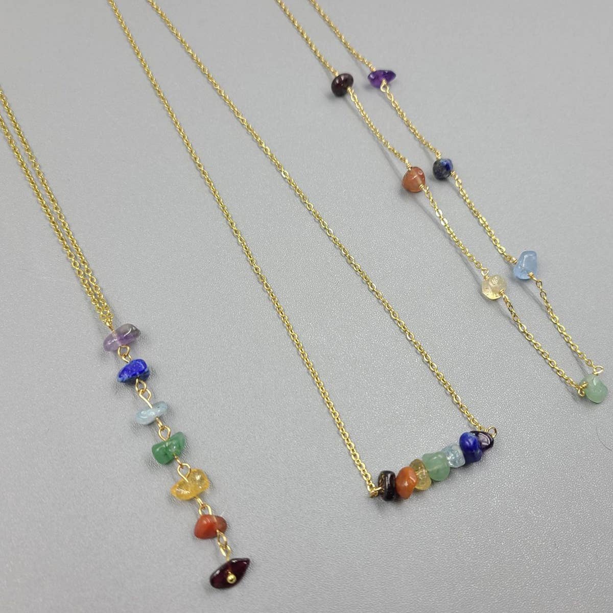 NATURAL CRYSTAL COLORED NECKLACE