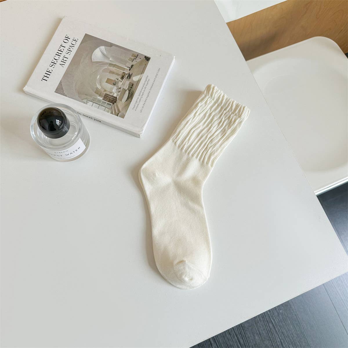 WOMEN SOLID COLOR PILE SOCKS COTTON SOCKS