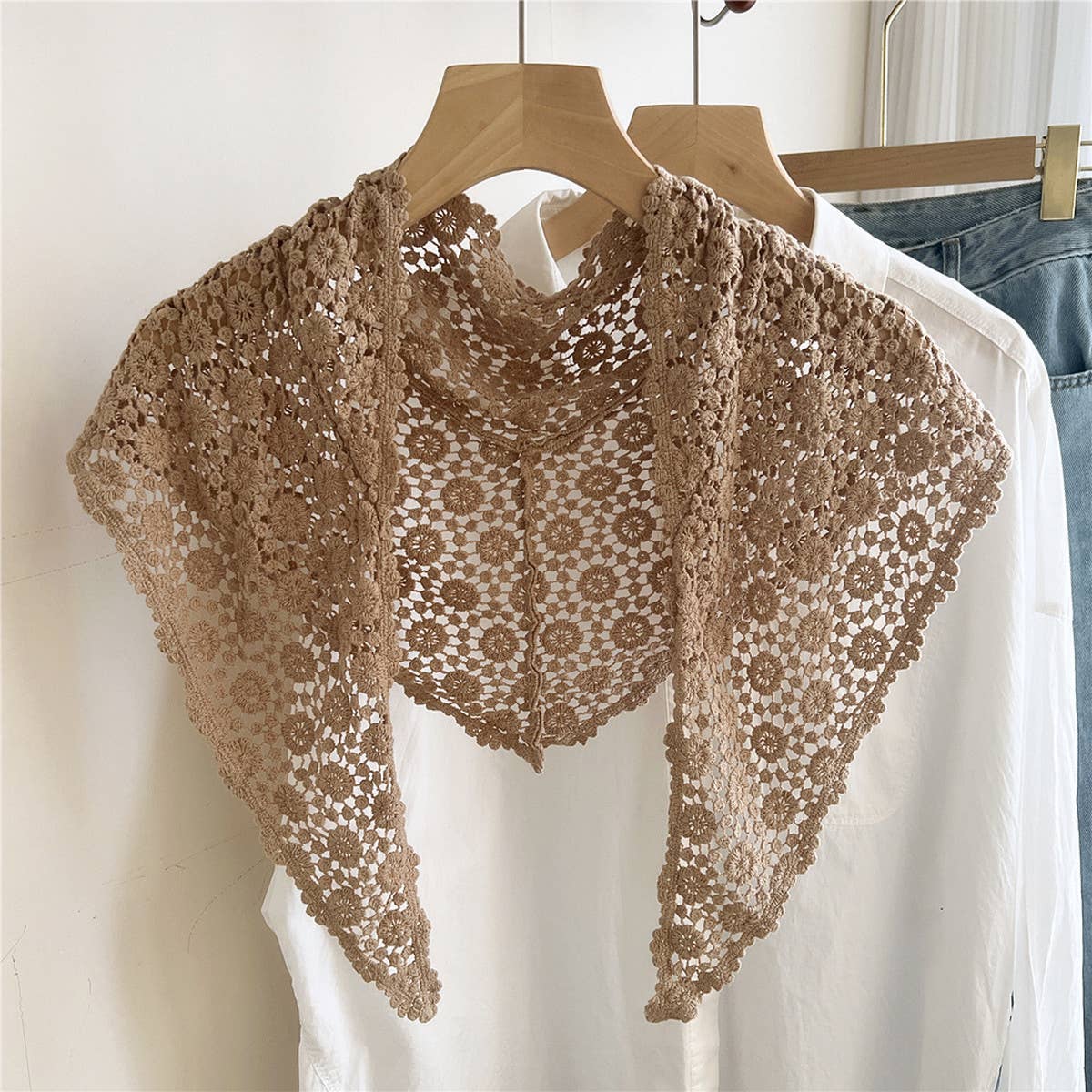 Boho Cotton Triangle Scarf - Summer Neck Wrap_CWASC0842